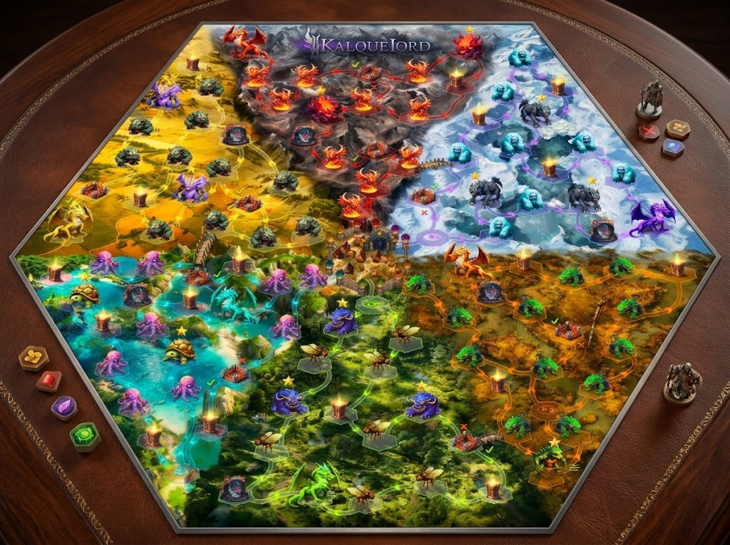 The KalqueLord game board